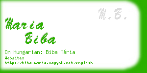 maria biba business card